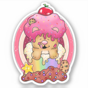 Kupakor av färgat, frostat björn  klistermärken