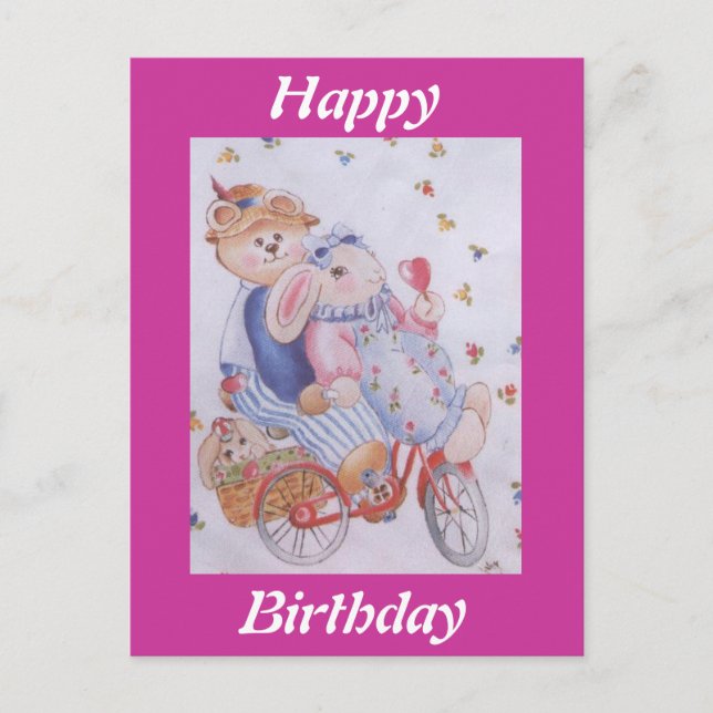 KUPEN AV STUFFADE KANINER VYKORT (Framsida)