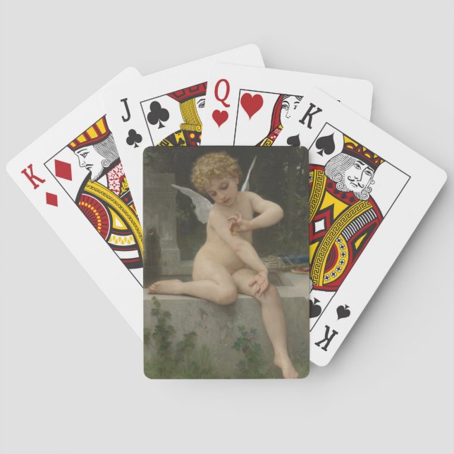 Kupid med fjäril (av Bouguereau) Casinokort (Baksidan)