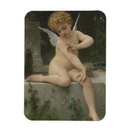 Kupid med fjäril (av Bouguereau) Magnet
