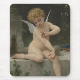 Kupid med fjäril (av Bouguereau) Musmatta