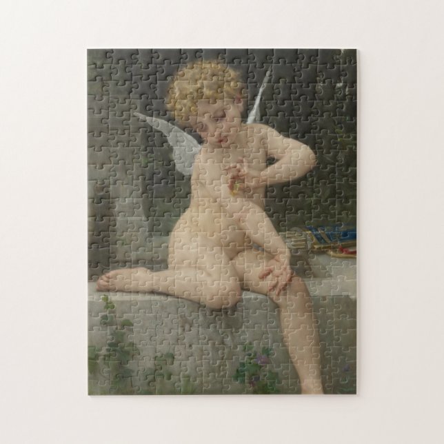Kupid med fjäril (av Bouguereau) Pussel (Vertikal)