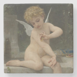 Kupid med fjäril (av Bouguereau) Stenunderlägg