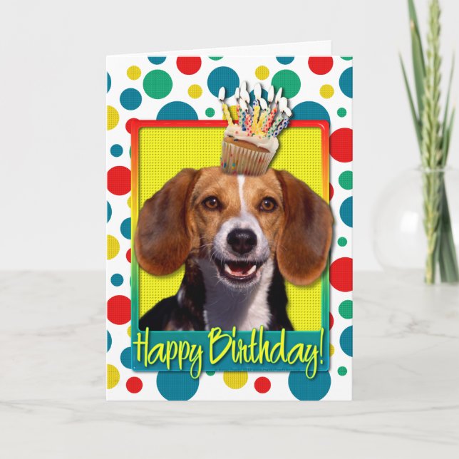 Kupkaka från födelsedagen - Beagle Kort (Framsida)