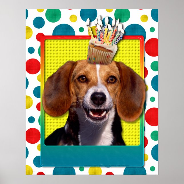 Kupkaka från födelsedagen - Beagle Poster (Framsidan)