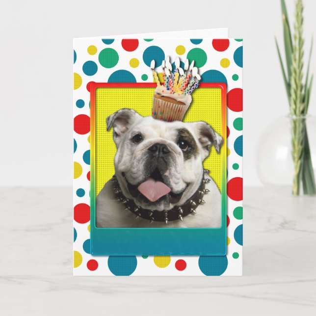 Kupkaka från födelsedagen - Bulldog - Light Kort (Framsida)