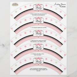 Kupkakaduk för babykläder - Fransk Bow Dot Swirl