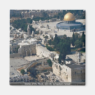 Kupol av stenen, gammal stad Jerusalem, Israel Magnet