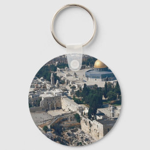 Kupol av stenen, gammal stad Jerusalem, Israel Nyckelring