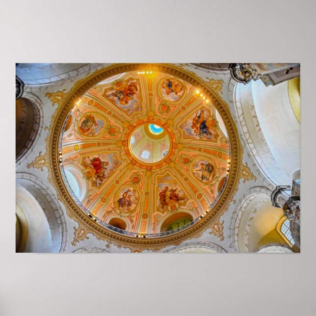 Kupolen i Frauenkirche, Dresden, Tyskland Poster (Framsidan)