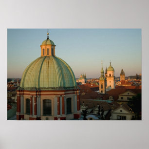 Kupolen på Sankt Franciskuskyrkan, Prag, Tjeckien Poster