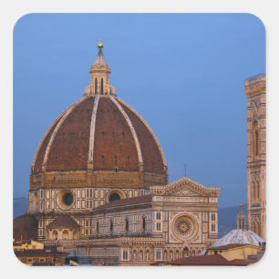 Kupolen på Santa Maria del Fiore-katedralen i varm Fyrkantigt Klistermärke