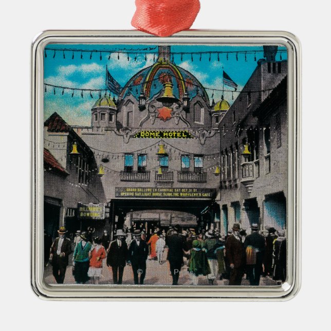 Kupolhotellet från hav parkerar pir julgransprydnad metall (Framsidan)