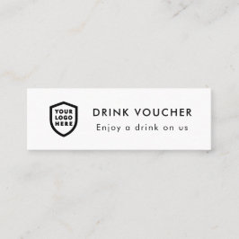 Kupong för företagskunder | Logotyp av företagshän Mini Visitkort