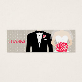 Kupong för gratis dryck i bröllop litet visitkort