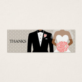 Kupong för gratis dryck i bröllop litet visitkort