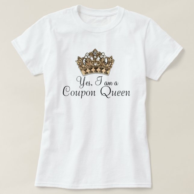 Kupongdrottning Tee Shirt (Design framsida)