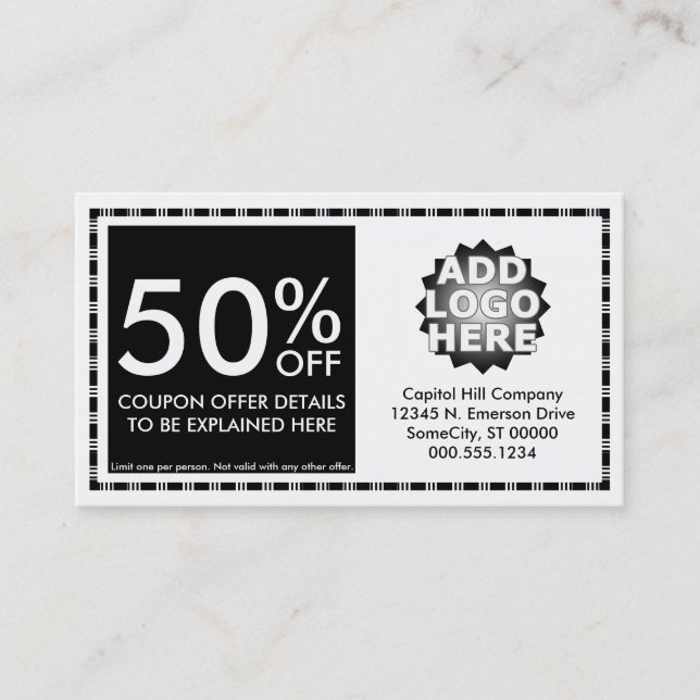 kuponglayout rabattkort (Framsida)