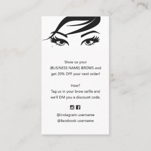 Kupongrabatt för Eyebrow och Lash Extension Visitkort