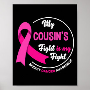 Kuppens kamp är min kamp mot kusin, bröstcancer poster