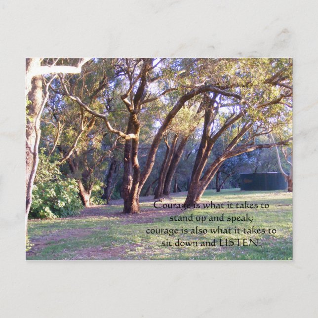 Kurage är vad den tar för att stå upp… vykort (Framsida)