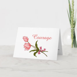 Kurage tålmodig cancer, rosa tulpanrosaband kort