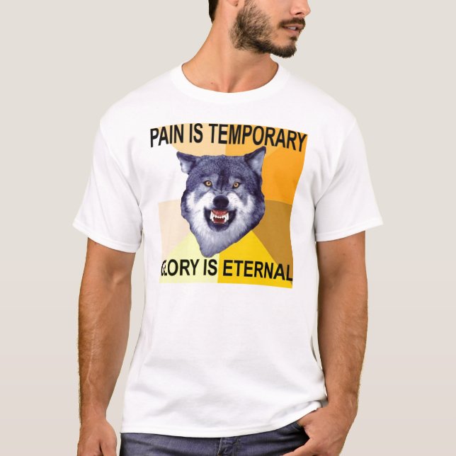 Kuragevargen Pain är tillfällig Tee Shirt (Framsida)