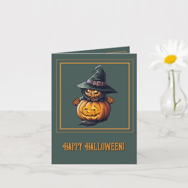 Kürbishexe im Katzenkostüm -  Kort (Liten växt)