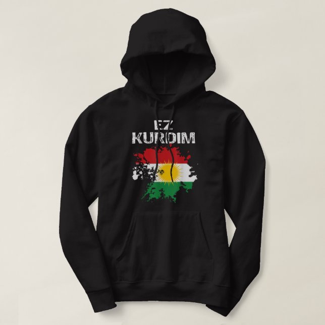 Kurden Kurdistan Newroz Kurdi Flagga Hennes Biji K Hoodie (Design framsida)