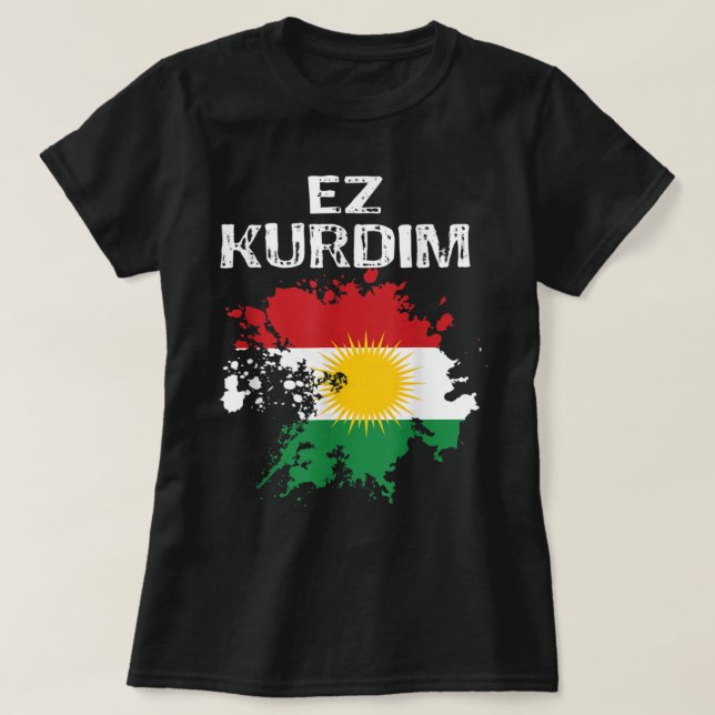 Kurden Kurdistan Newroz Kurdi Flagga Hennes Biji K T Shirt (Design framsida)