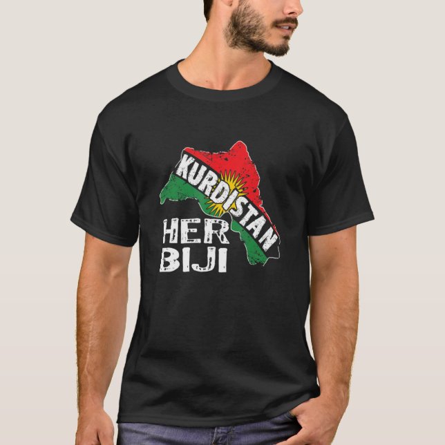 Kurden Kurdistan Newroz Kurdi Flagga Hennes Biji K T Shirt (Framsida)