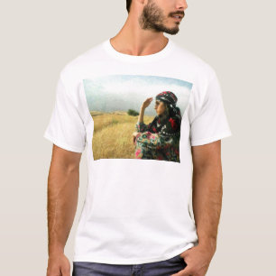 Kurdish dam som väntar henne hjälte t-shirt