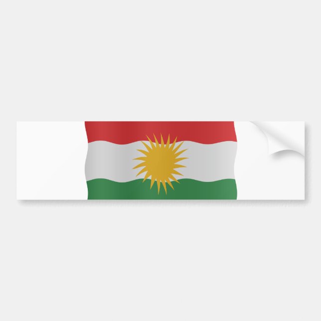 Kurdish flag bildekal (Framsidan)