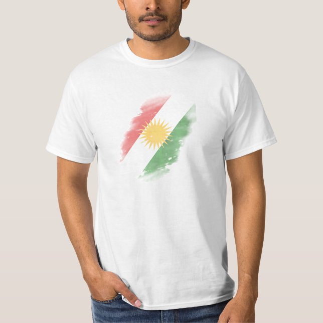 Kurdish Flag Tee Shirt (Framsida)