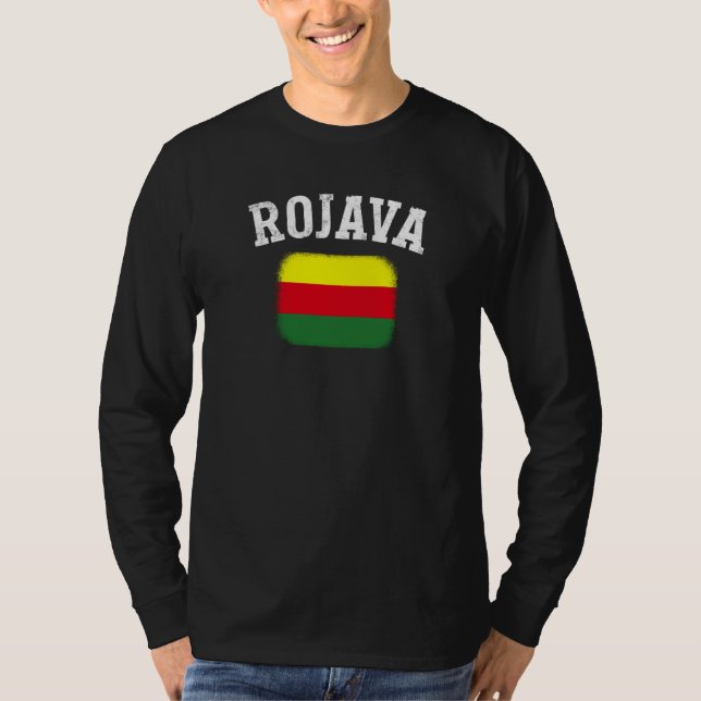 Kurdish Kurds Rojava Flag Freedom Kurdistan T Shirt (Framsida)