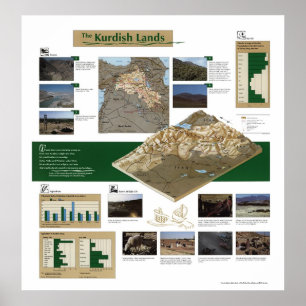 Kurdish landkarta 1992 poster