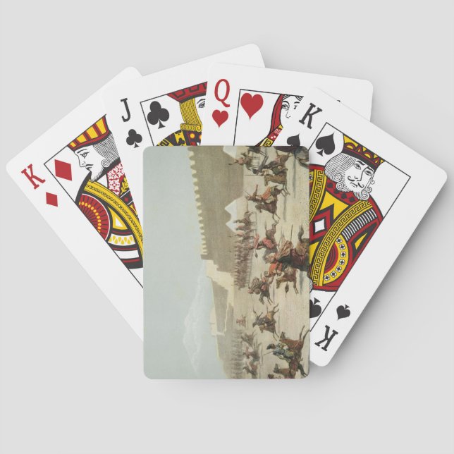 Kurdish och Tatar krigare på Sadar Abbat, Armenien Spelkort (Baksidan)