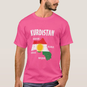 kurdiska Kurdistan Newroz kurdiska flagga Her Biji T Shirt