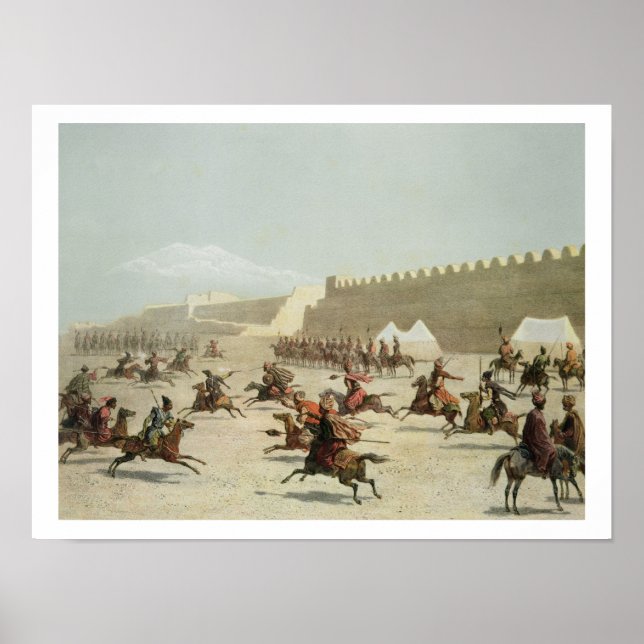 Kurdiska och tatariska krigare i Sadar Abbat, Arme Poster (Framsidan)