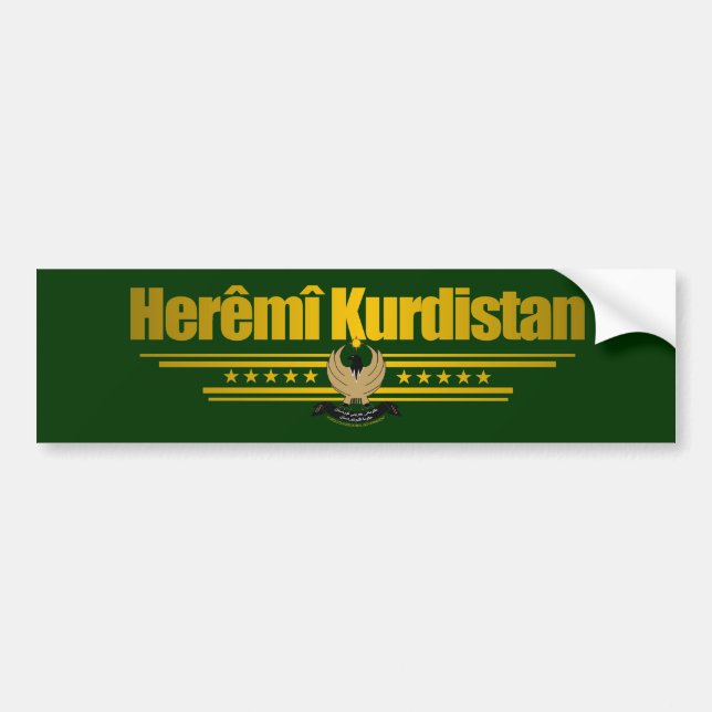 "Kurdiska Pridet" Bumper Sticker Bildekal (Framsidan)