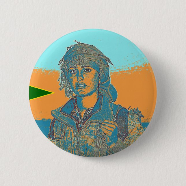 Kurdiska YPJ Fighter 6 Knapp (Framsida)