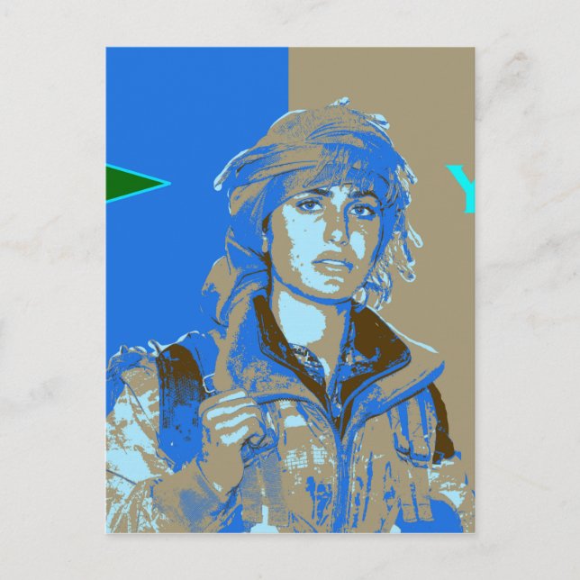 Kurdiska YPJ Fighter art 3 Vykort (Framsida)