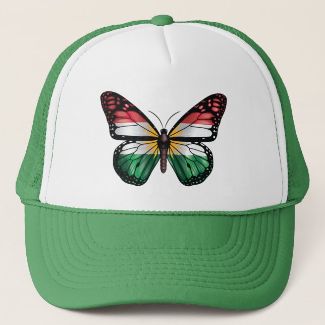 Kurdistan butterfly monarch flagga keps (Framsida)
