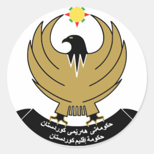 kurdistan emblem runt klistermärke