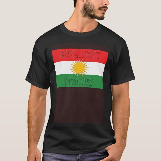 Kurdistan Flag Kurdi Flag for Newroz T Shirt (Framsida)