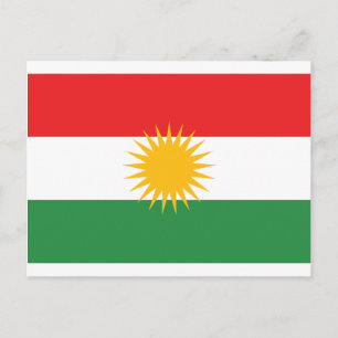 Kurdistan-flagga (Alay Kurdistan eller Alaya Rengî Vykort