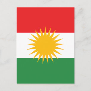 Kurdistan-flagga (Alay Kurdistan eller Alaya Rengî Vykort