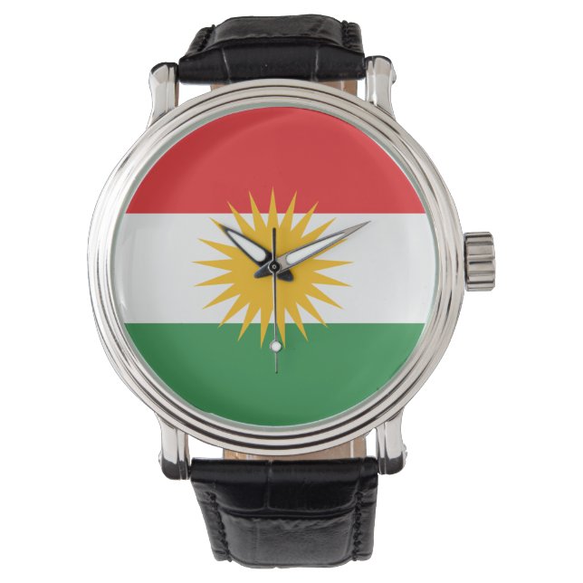 Kurdistan Flagga Armbandsur (Framsida)