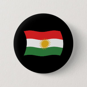 Kurdistan Flagga Button Knapp