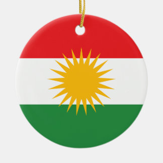 Kurdistan Flagga Julgransprydnad Keramik